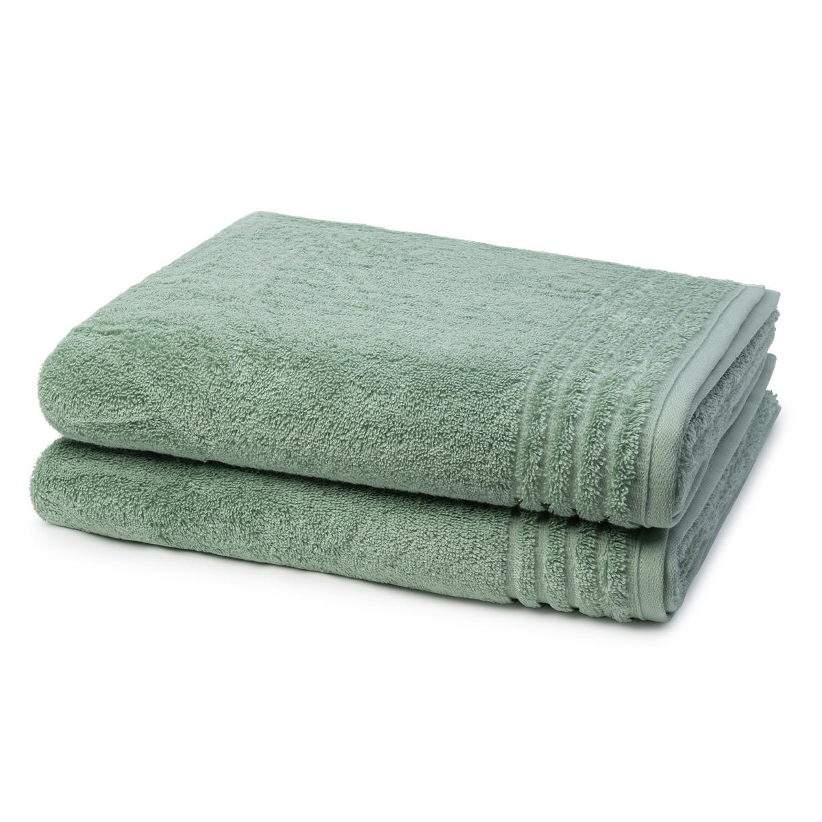 DUSCHTUCH Vienna Style Supersoft 2er-Set - Hellgrün, Textil (50/100cm) - Vossen