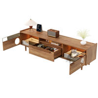 TV-ELEMENT mit LED und Katzenruheraum Holzwerkstoff Nussbaumfarbe - Braun, Holzwerkstoff (40/50/180cm) - Beauniv