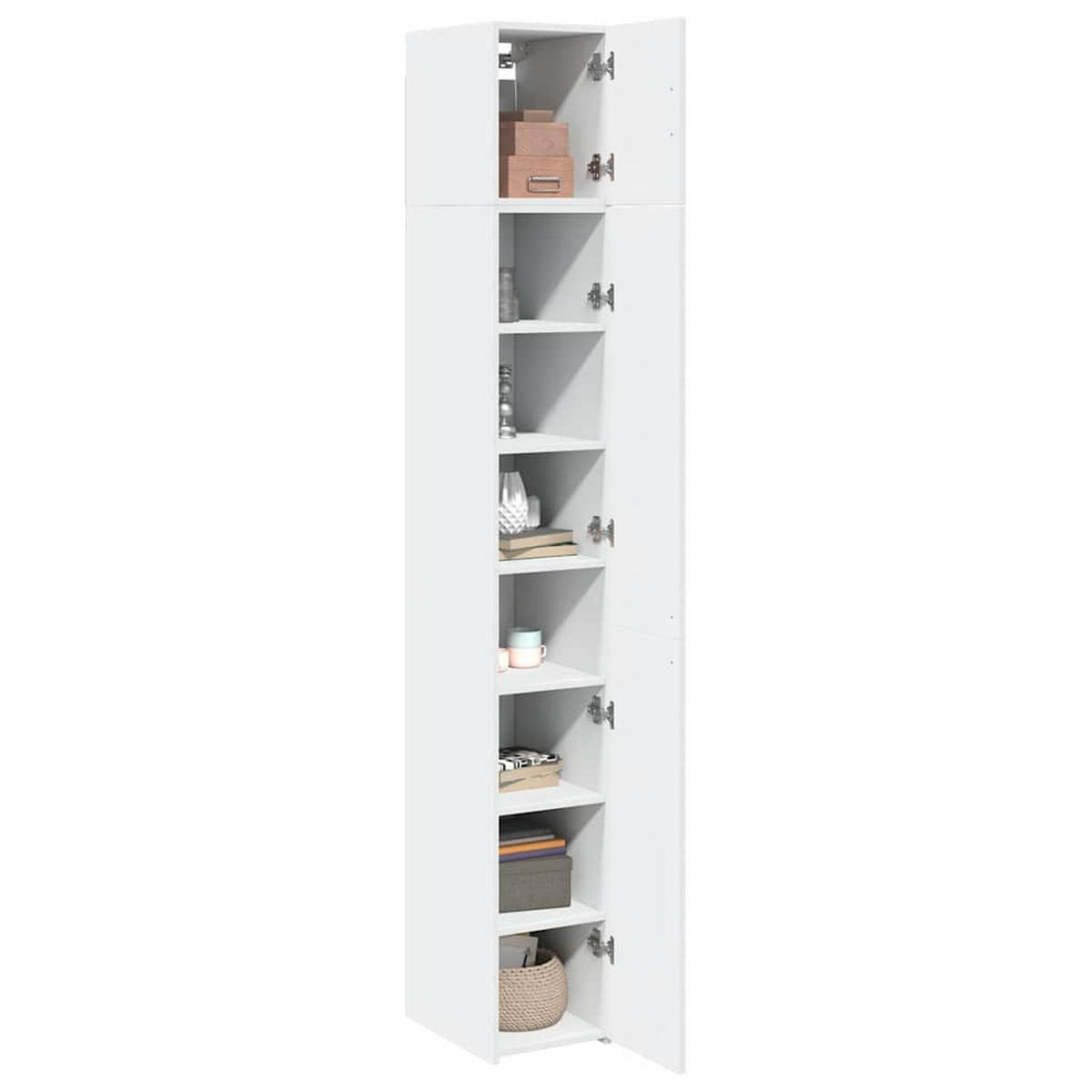 HOCHSCHRANK Schmal Weiss 30/42.5/225 Cm Holzwerkstoff - Weiß, Holzwerkstoff (42.5/225/30cm) - vidaXL
