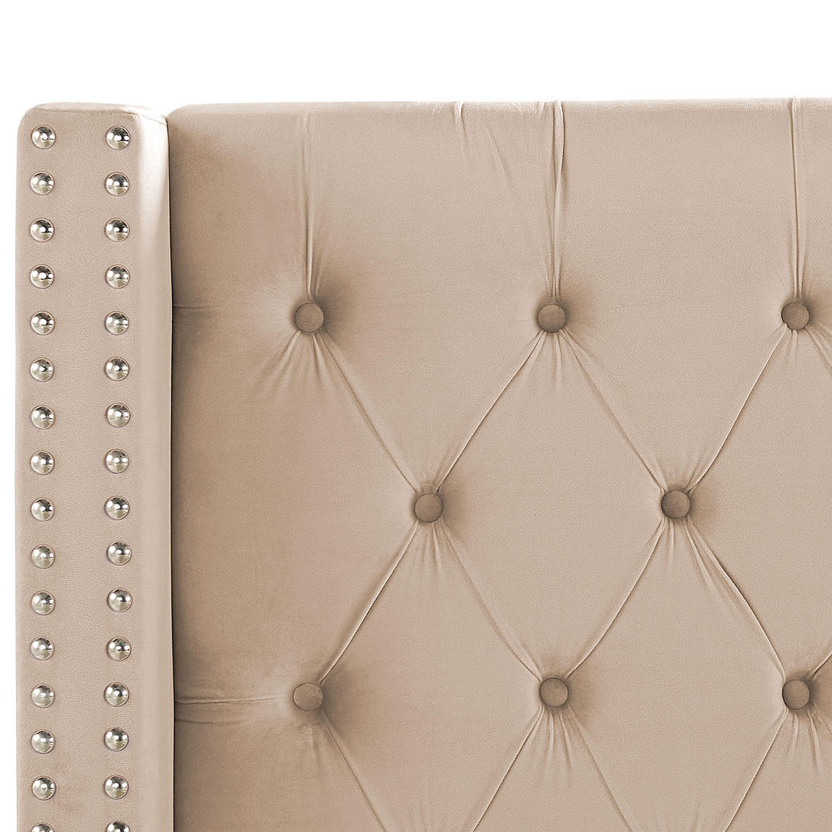 POLSTERBETT 160/200 cm Beige Lubbon - Beige, Textil (160/200cm) - Beliani