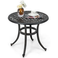 BEISTELLTISCH Antikbraun - Bronzefarben, Metall (60/60/53cm) - COSTWAY