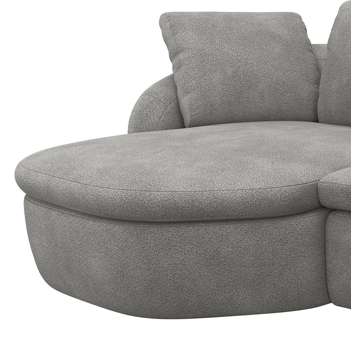 ECKSOFA mit Longchair - Schwarz/Grau, Kunststoff/Textil (217/146cm) - home24