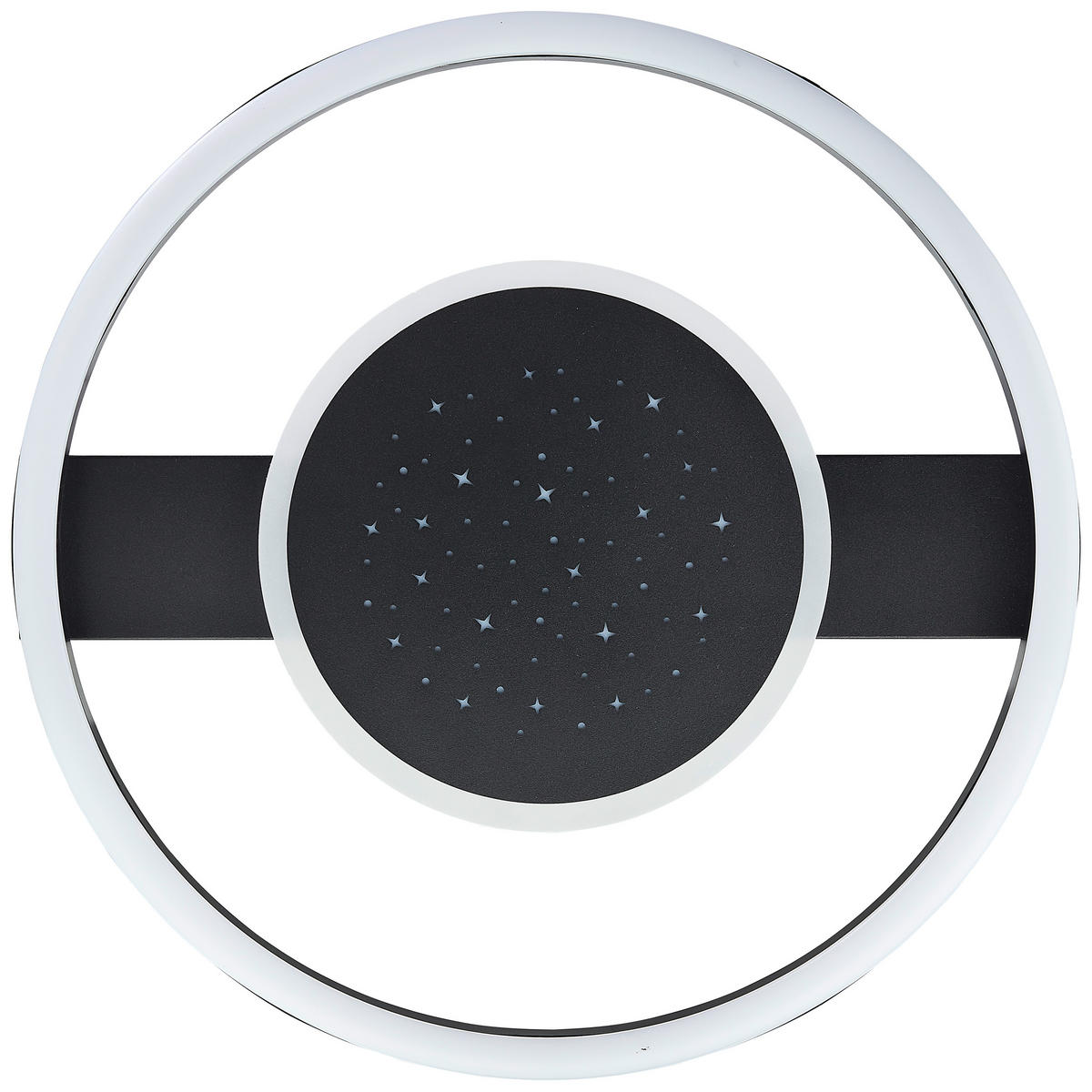 DECKENLEUCHTE Reno G92996A06 - Schwarz, Metall (37/37/5cm) - Brilliant