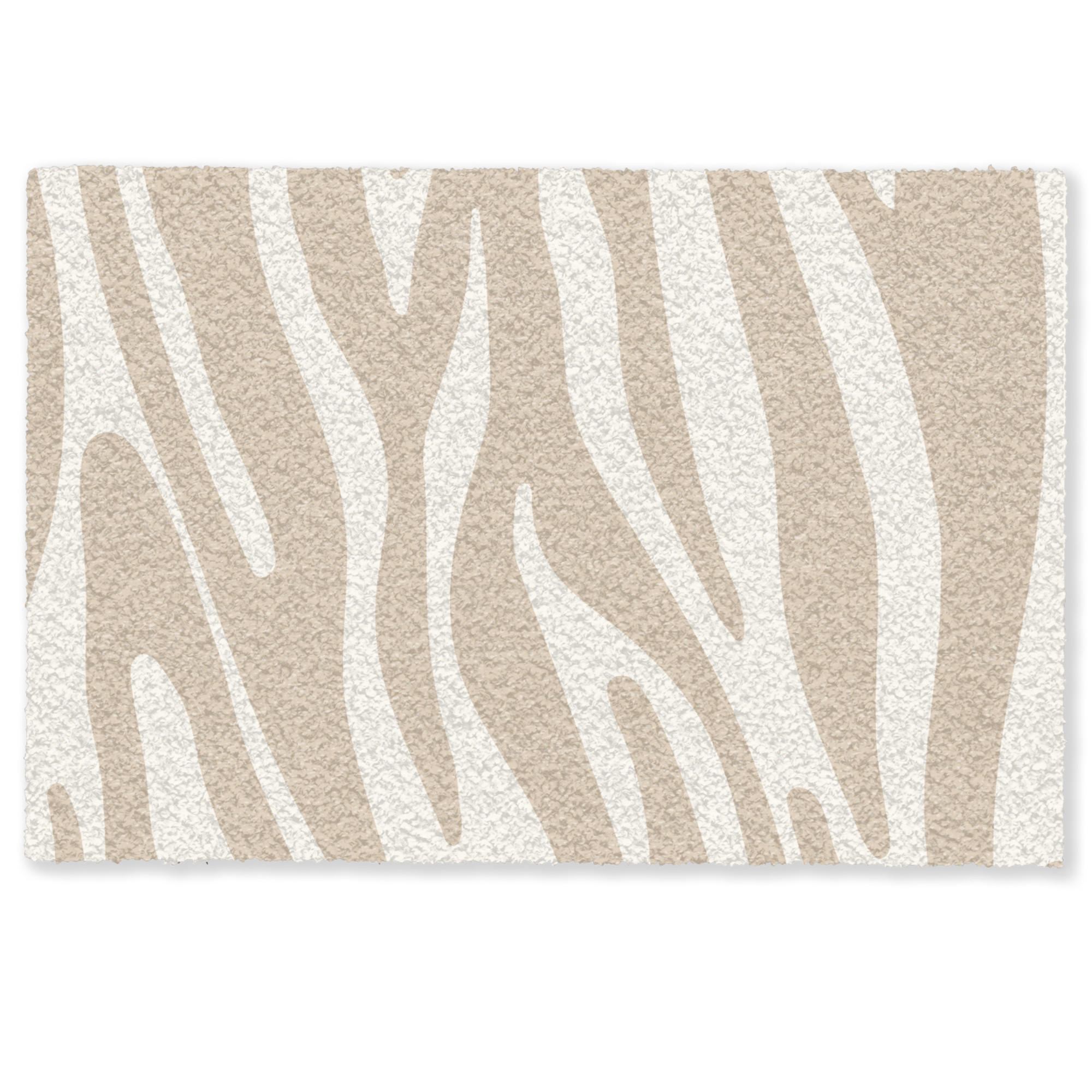 MuchoWow ROHOŽKA Zebra print - Béžová - Bílá - Zvířecí potisk 60x40 cm