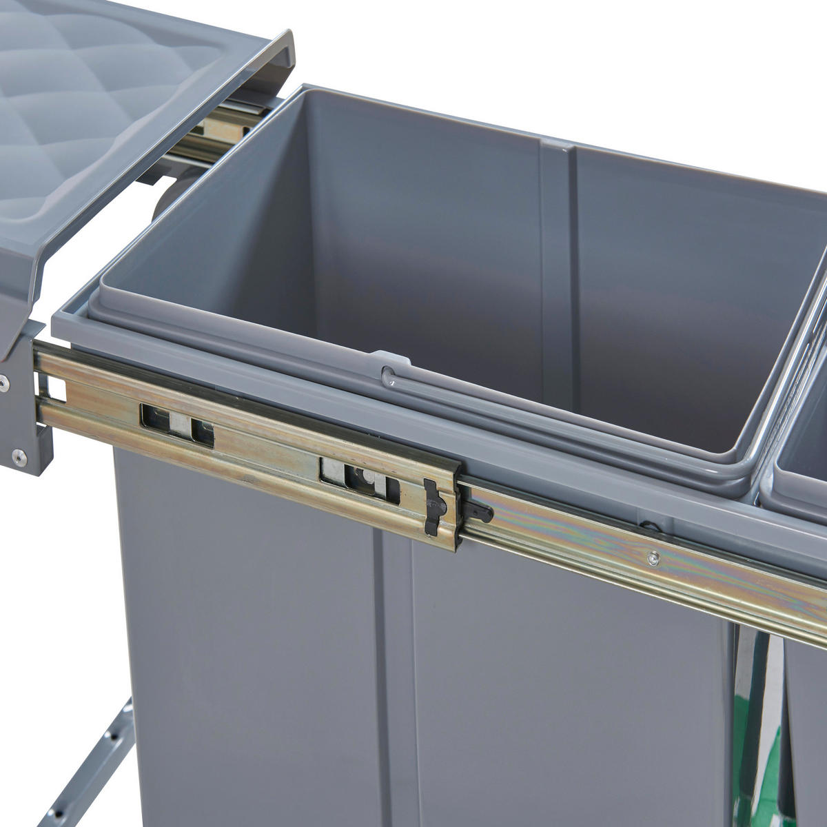 VESTAVĚNÝ KOŠ NA ODPAD Froland - šedá, kov/plast (48/42/26cm) - [en.casa]