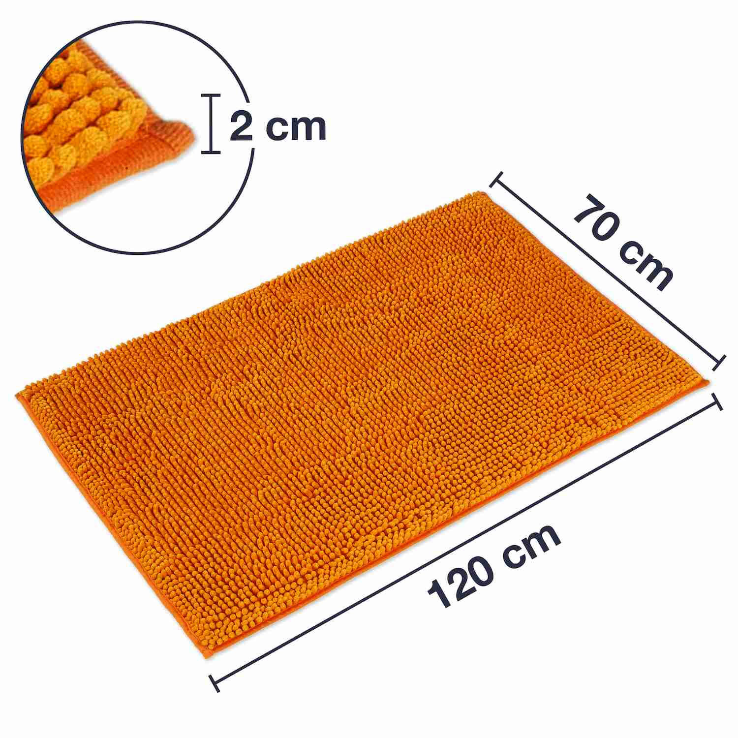 BADEMATTE PARIS - Orange, Textil (70/120cm) - WohnDirect