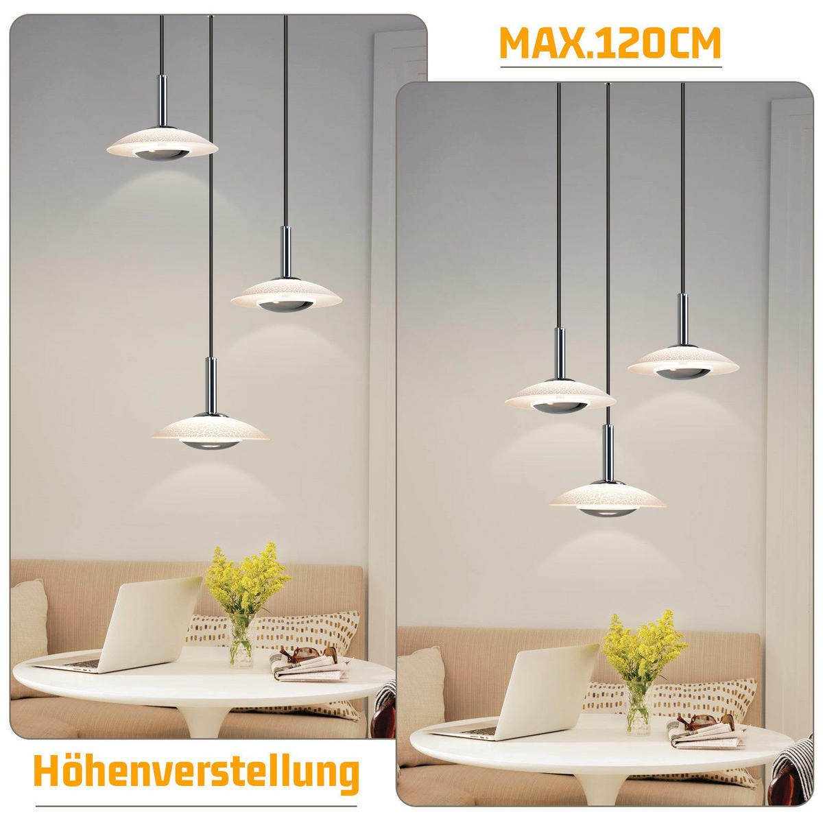 LED závěsné světlo Yacovone 138/25/25cm - chromová, kov (138/25/25cm) - Nettlife