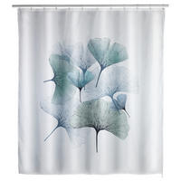 ANTI-SCHIMMEL-DUSCHVORHANG Polyester Gingko 180/200 cm - Grau, Textil (200/180cm) - Wenko