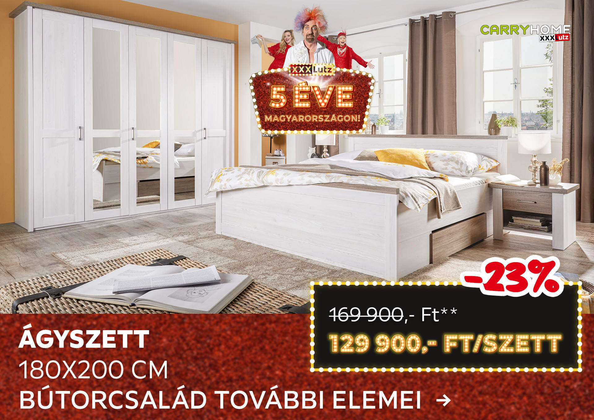 ÁGYSZETT 180x200 cm Kiemelt termék 169900 Ft.- helyett 129900 Ft.-