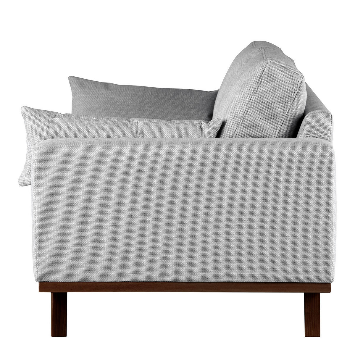 2-SITZER SOFA - Buchefarben/Hellblau, Buchenholz/Textil (197/81/88cm) - home24