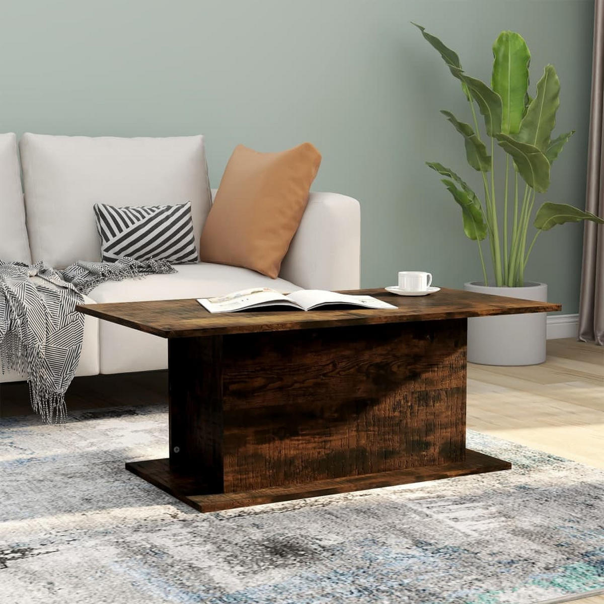 COUCHTISCH Räuchereiche 102x55,5x40 cm Holzwerkstoff - Braun, Holzwerkstoff (102/55.5/40cm) - furnicato