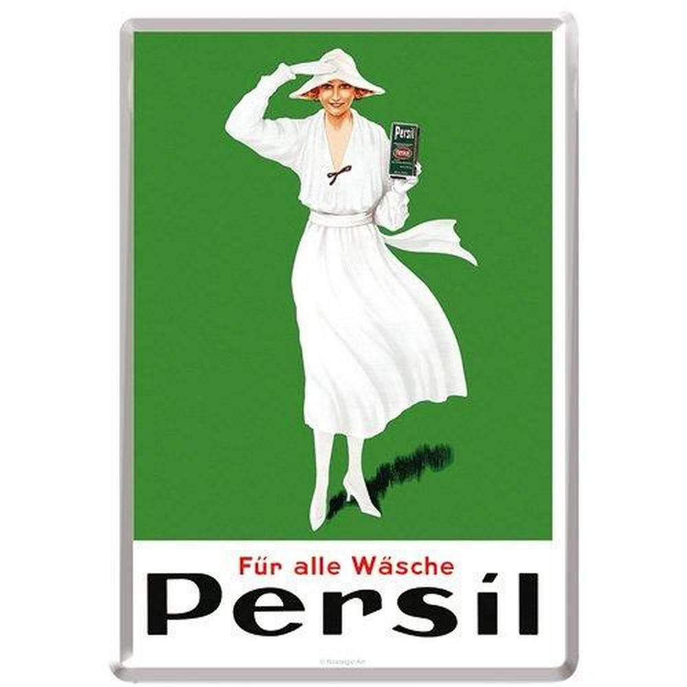 MINIBLECHSCHILD 10/14 cm Persil Weiße Dame Grün - Multicolor, Metall (10/14/0.1cm) - Nostalgic-Art
