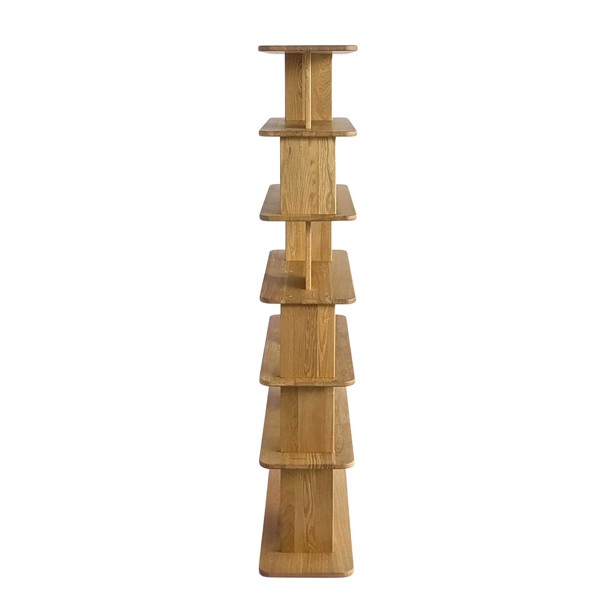 BÜCHERREGAL Franz, Natur Massiveiche - Beige, Holz (90/192/35cm) - WOODEK
