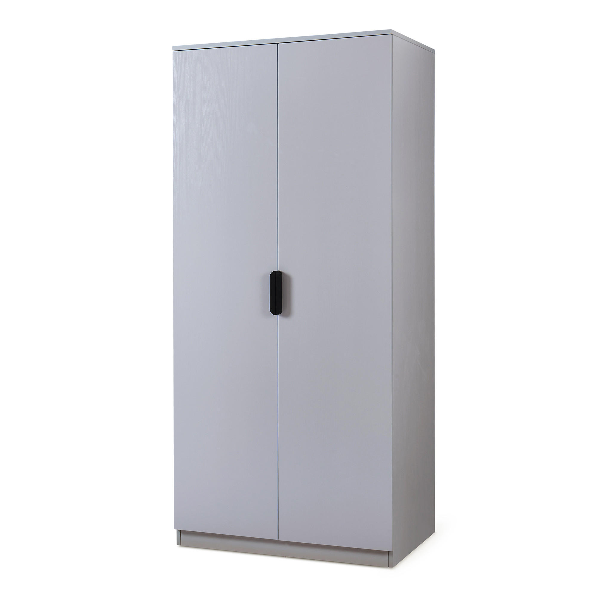 KLEIDERSCHRANK Eiselfing - Grau, Holzwerkstoff (80/176/52cm) - [en.casa]