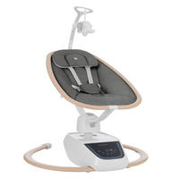 BABYWIPPE BeMoove grau Touchscreen, Fernbedienung, Moskitonetz, 5-Punkt-Gurt, 13 Melodien - Grau, Metall - Kikka boo