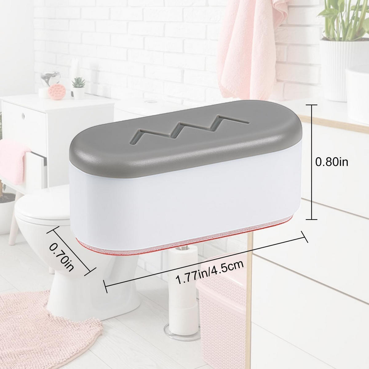 TOILETTENSITZERHÖHUNG,SILBERFARBEN,4.5/2/1.8CM,8ER-PACK - Silberfarben, Kunststoff (7/2/12cm)