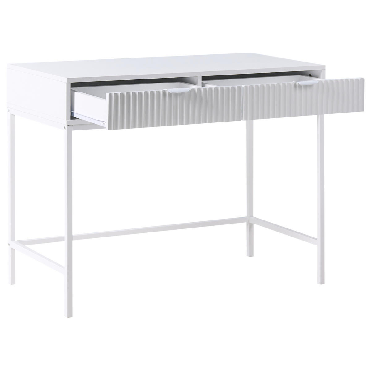 KONSOLENTISCH Weiß Adelaide - Weiß, Holzwerkstoff (50/77/100cm) - Beliani
