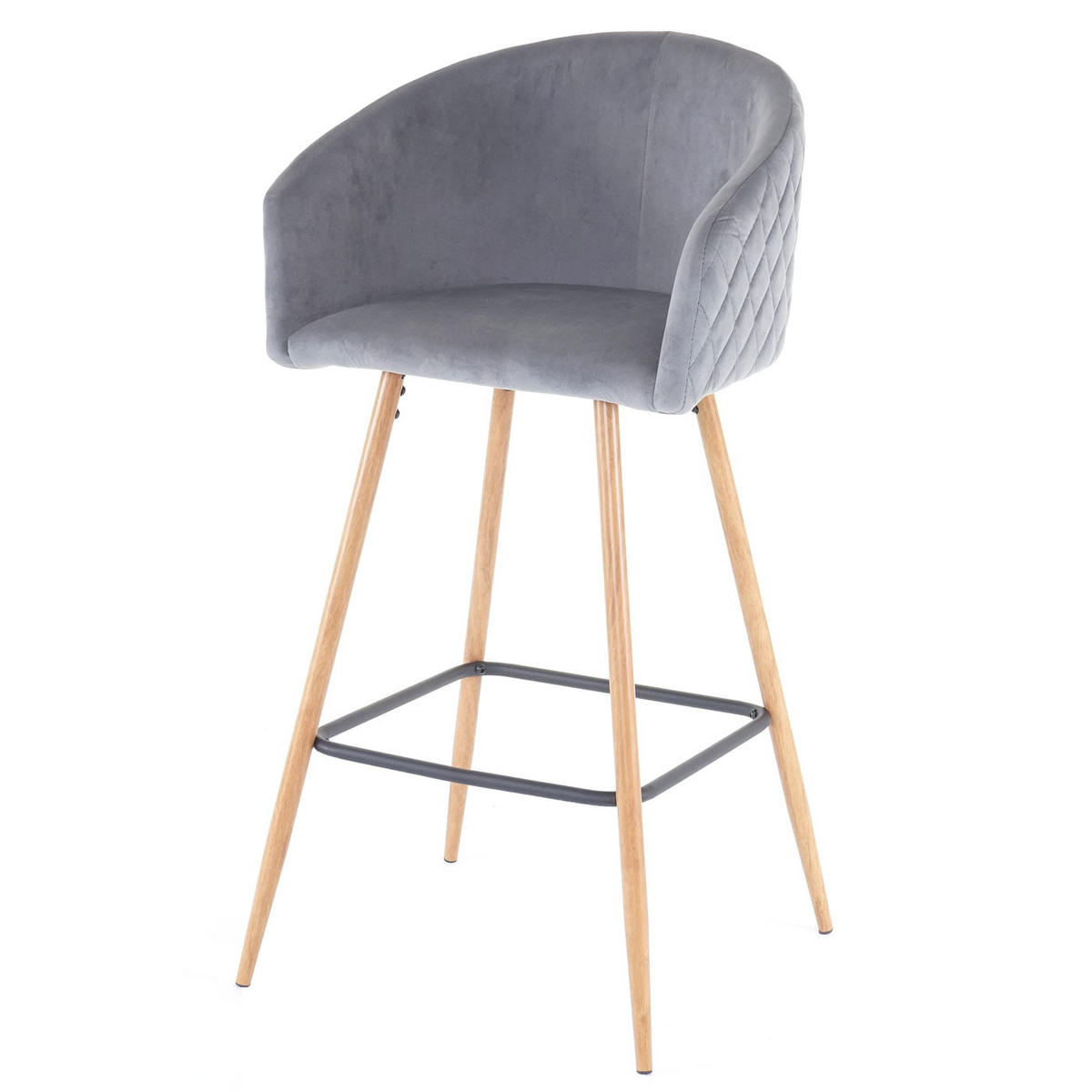 BARHOCKER Grau 2er-Set - Grau, Textil (53/100/50cm) - MCW