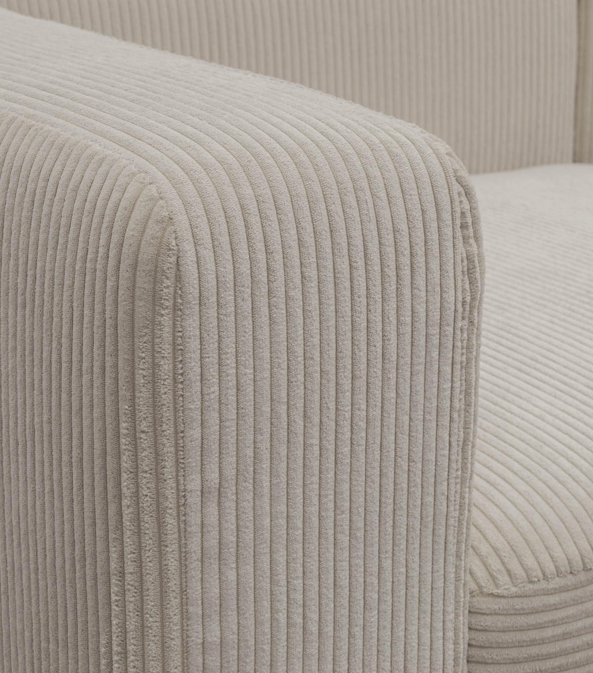 SOFA modular Cubo 4-Sitzer inkl. Hocker - Taupe, Textil (314/201cm) - Mokebo