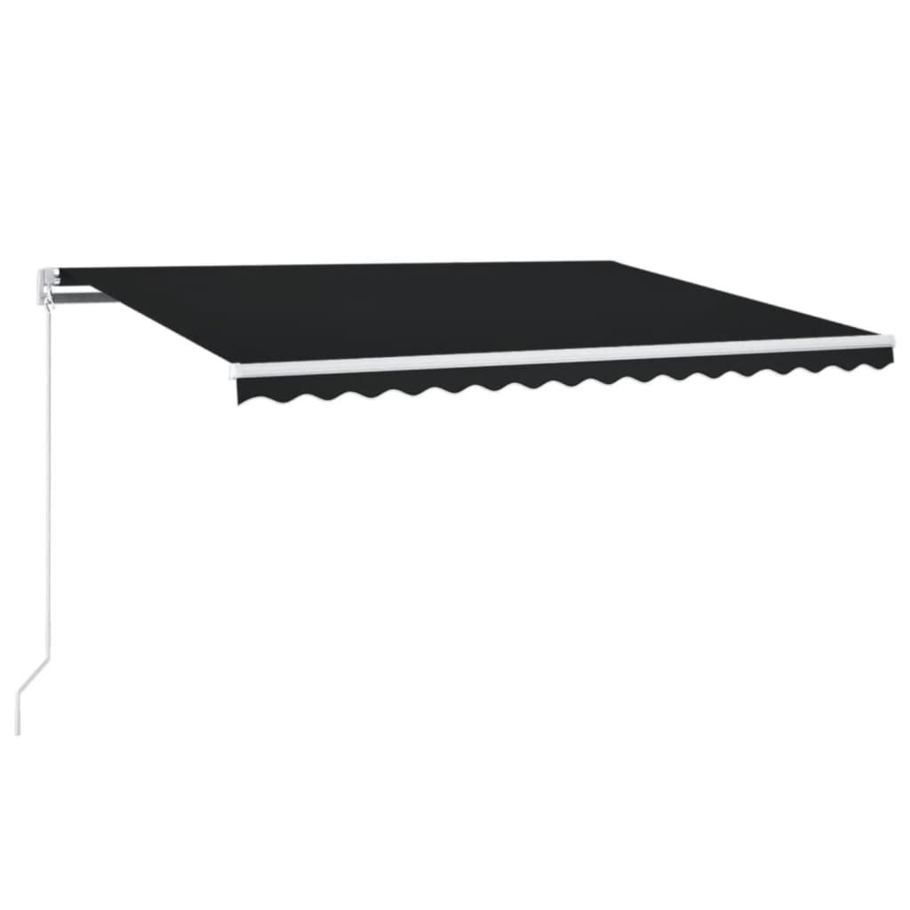 MARKISE Manuell Einziehbar 450x350 cm Anthrazit - Anthrazit, Metall (450/1/450cm) - furnicato