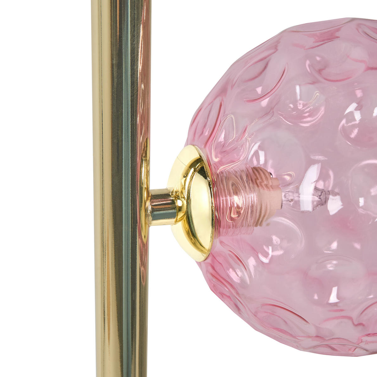 LAMPĂ DE PODEA roz Anadyr - roz aprins/auriu, metal (24/24/157cm) - Beliani