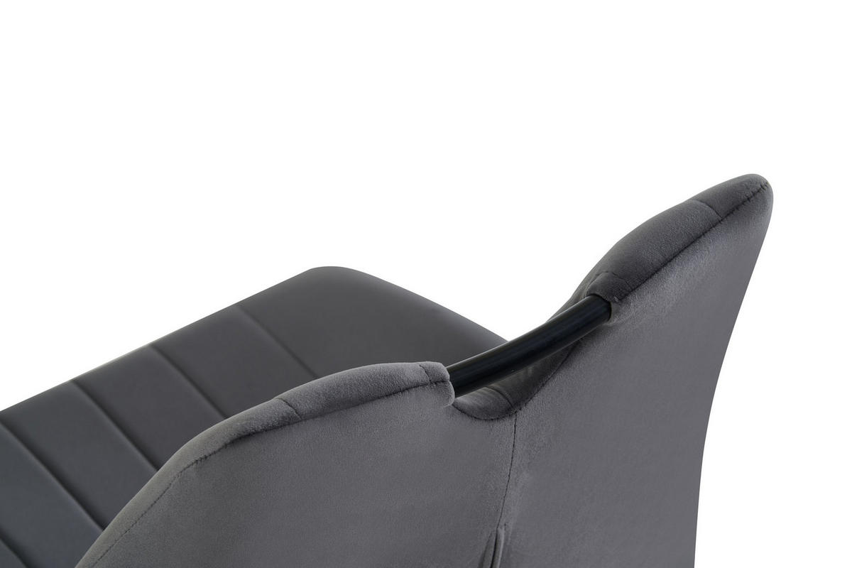 STUHL 2er Set Sevilla Stühle in Anthrazit - gemütliches Design - B/H/T: 52x75x58 cm - Anthrazit, Textil (58/75/52cm)