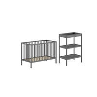 BABYZIMMER Set Kara-lynn 3 Komplettset Massivholz Buche Anthrazit - Grau, Holz (203/95/64cm) - 58aufmkessel