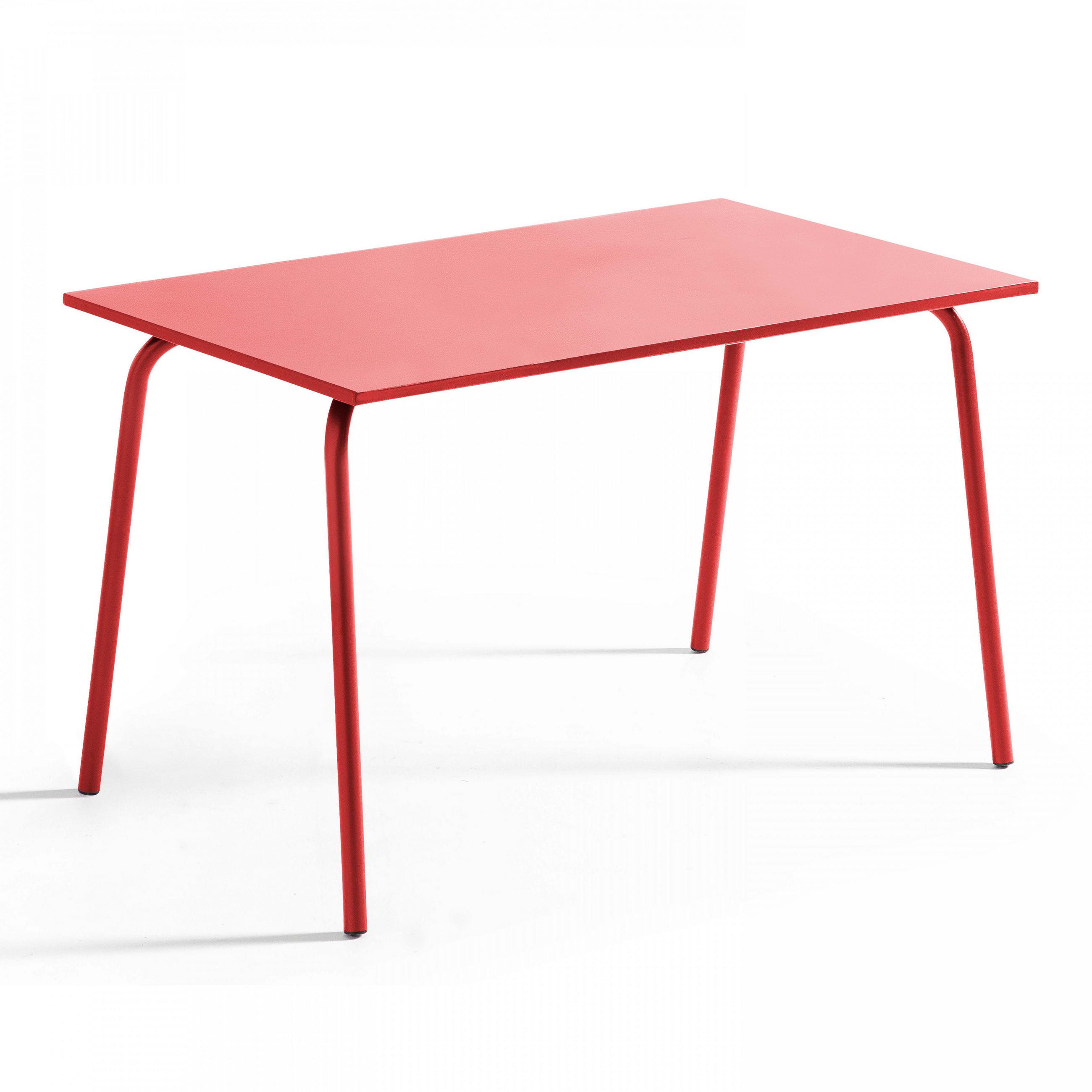 GARTENTISCH , Rot - Rot, Metall (120/70/72cm) - Oviala