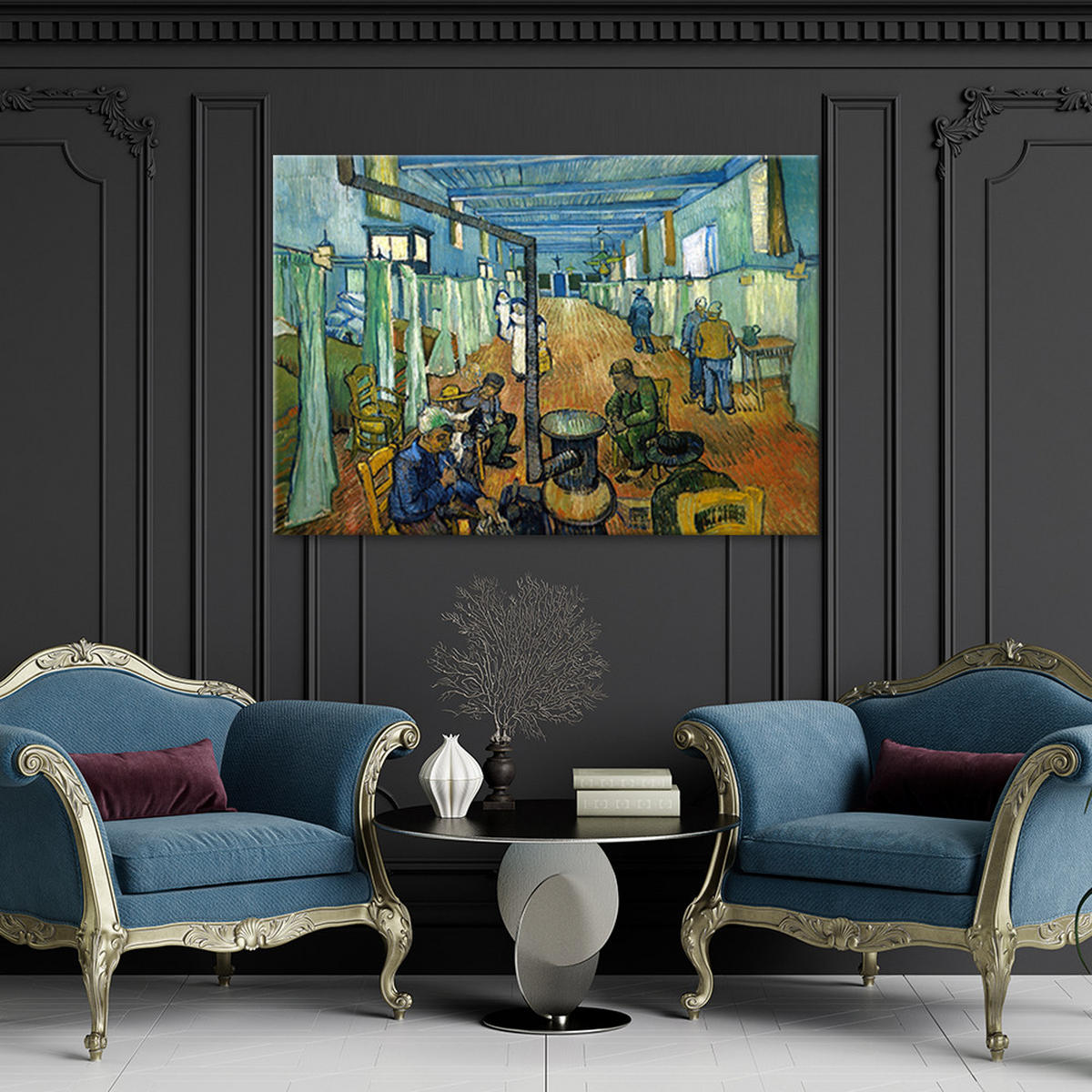 WANDBILD krankenhaus in arles v. van Gogh - Multicolor, Textil (60/40cm) - Feeby