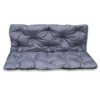 SITZKISSEN mit Rückenteil für 2 Personen Bankauflage KOMPLETT (180x60x50 cm, Grau) - Grau, Naturmaterialien (180/50/60cm) - Best for Kids