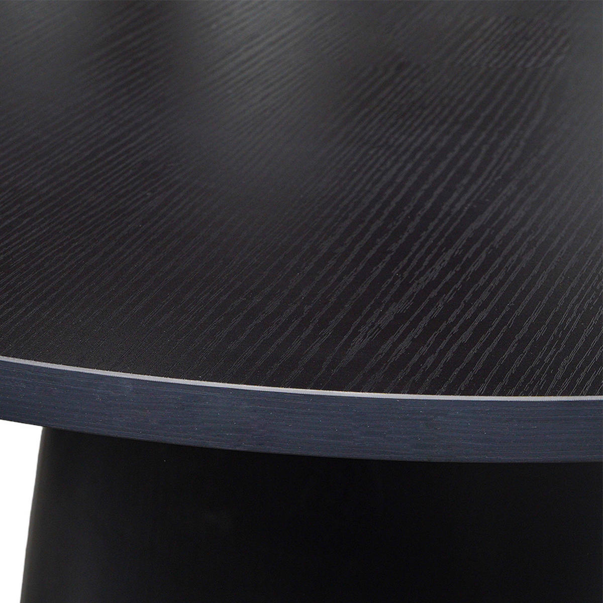 ESSTISCH, schwarzes Holzeffekt - Schwarz, Holz (120/120/75cm) - Oviala