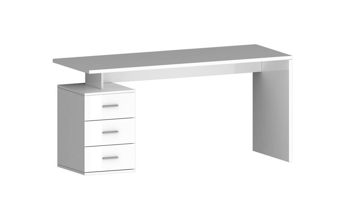 SCHREIBTISCH Weiß 60/160/75 cm - Weiß, Holzwerkstoff (60/160/75cm) - DMORA