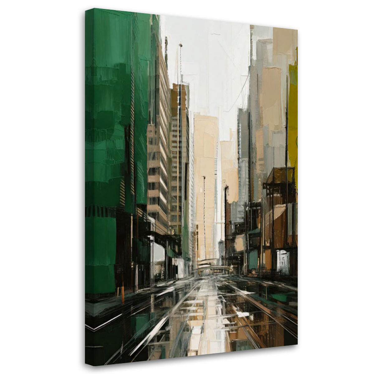 LEINWANDBILD Abstraktion 30x45cm - Grün, Textil (30/45cm) - Feeby