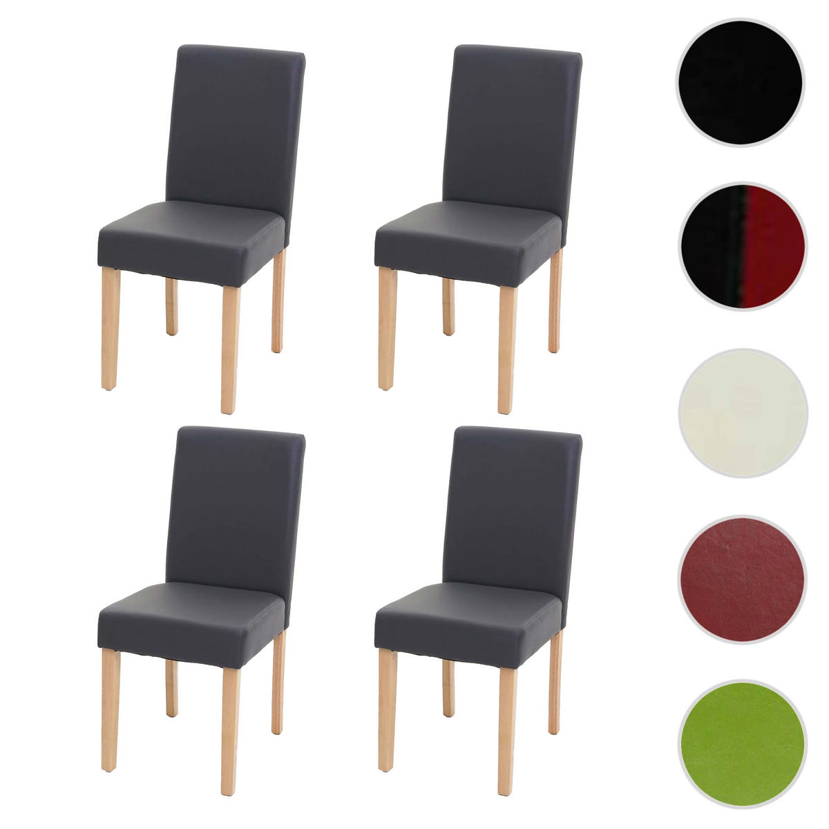 ESSZIMMERSTUHL Grau, Braun 4er-Set - Braun/Grau, Textil (43/90/56cm) - MCW