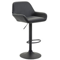 BARHOCKER Braga Kunstleder 89-109x51x52 cm schwarz - Schwarz, Leder (51/89/52cm) - furnicato