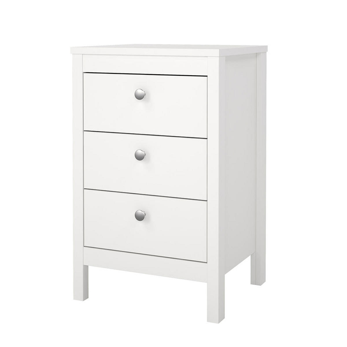 NACHTTISCH, Madrid, Weiß, Holzwerkstoff, 44 x 39 x 71 cm - Weiß, Holzwerkstoff (44/71/39cm) - ebuy24
