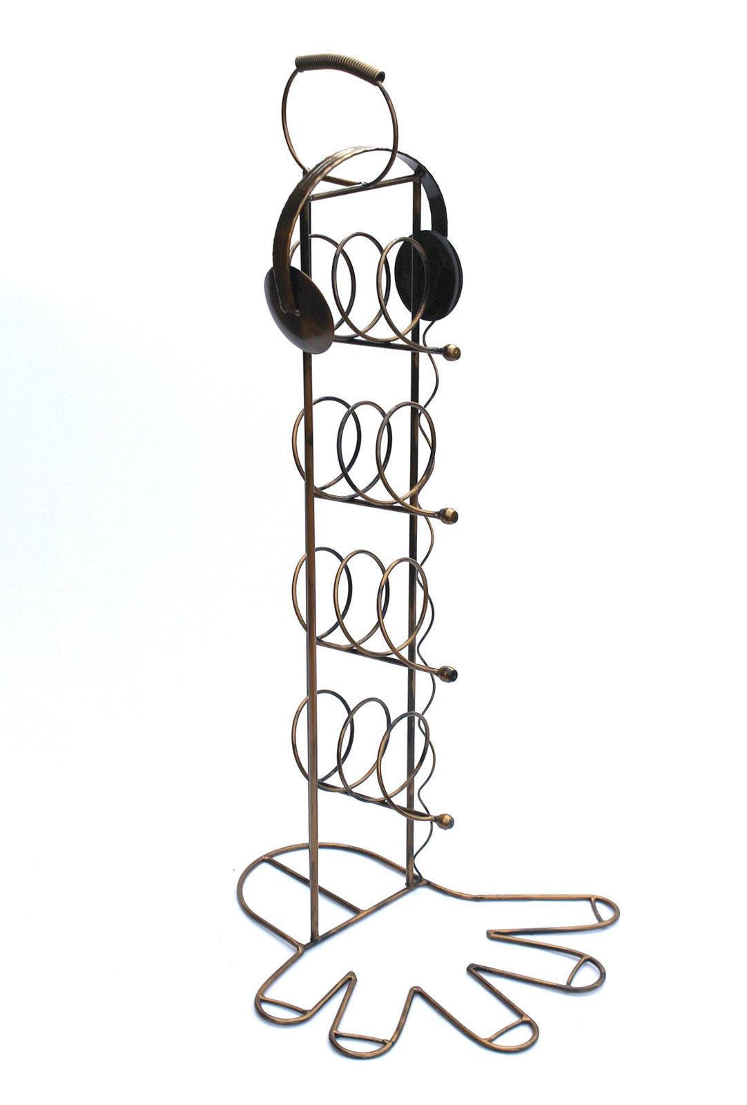 WEINREGAL Metall Bronze 40/40/93 cm - Braun, Metall (40/93/40cm) - DanDiBo