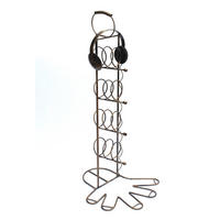 WEINREGAL Metall Bronze 40/40/93 cm - Braun, Metall (40/93/40cm) - DanDiBo