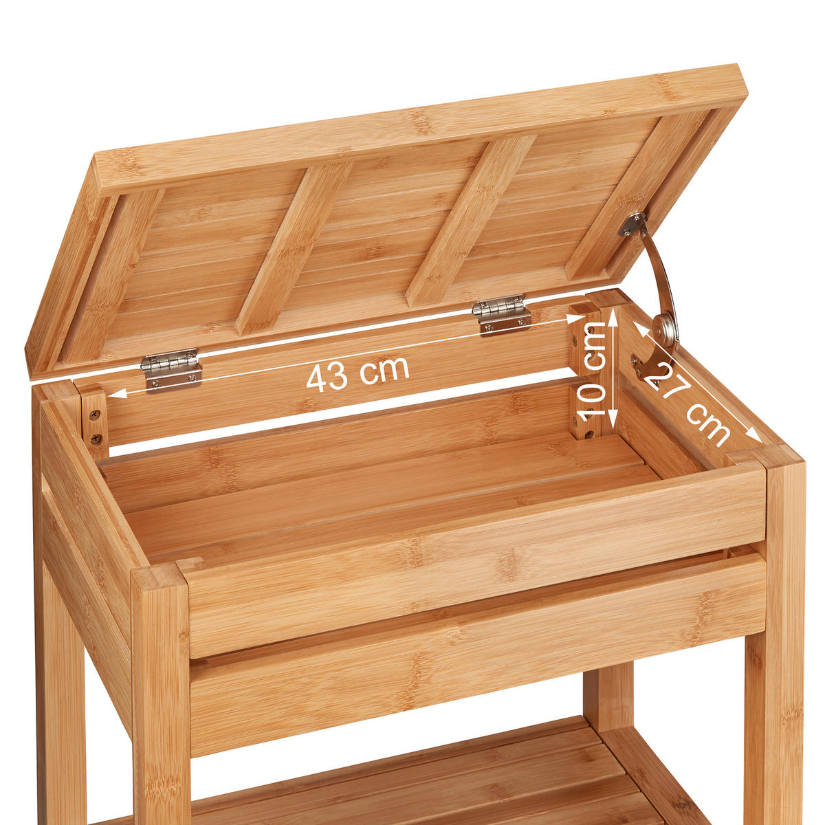 BAMBUSREGAL - Hellbraun, Holz (46/76.5/29.5cm) - Relaxdays