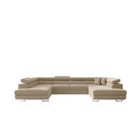 WOHNLANDSCHAFT Carmelo In Nova - Beige, Holzwerkstoff/Textil (345/90/202cm) - Fun Möbel