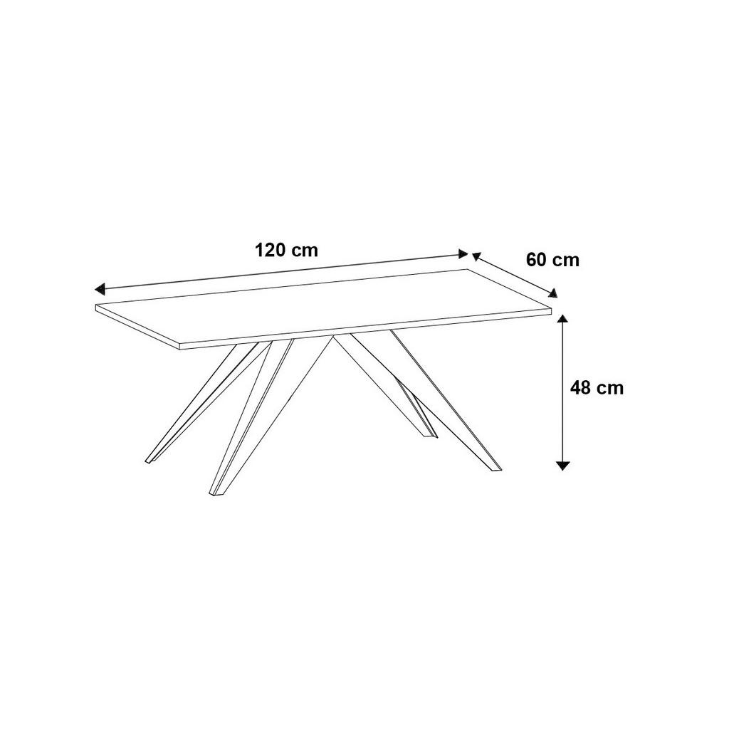 Thumbnail - Feldmann-Wohnen Couchtisch, Trüffeleiche, Holz, Rechteckig,Rechteckig, Stativgestell, 120x48x60 cm, Wohnzimmer, Wohnzimm...