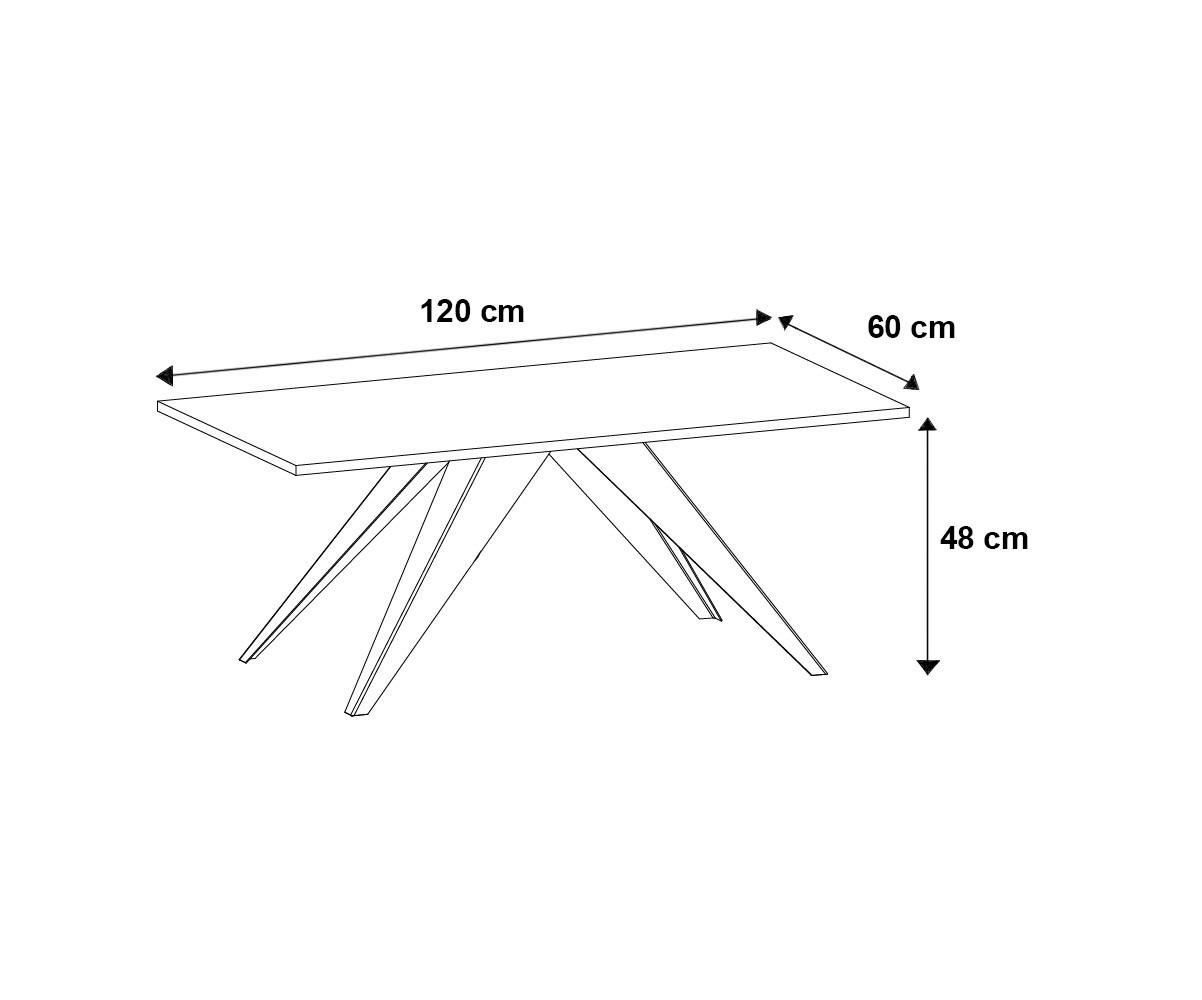 Thumbnail - Feldmann-Wohnen Couchtisch, Anthrazit, Holz, Rechteckig,Rechteckig, Stativgestell, 120x48x60 cm, Wohnzimmer, Wohnzimmert...