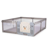 LAUFSTALL Amico beige 180 x 200 cm, 2 Ringe, Aufbewahrungstasche, Tür, Spielmatte, ab 1 Jahr - Beige, Metall (180/62/200cm) - Chipolino