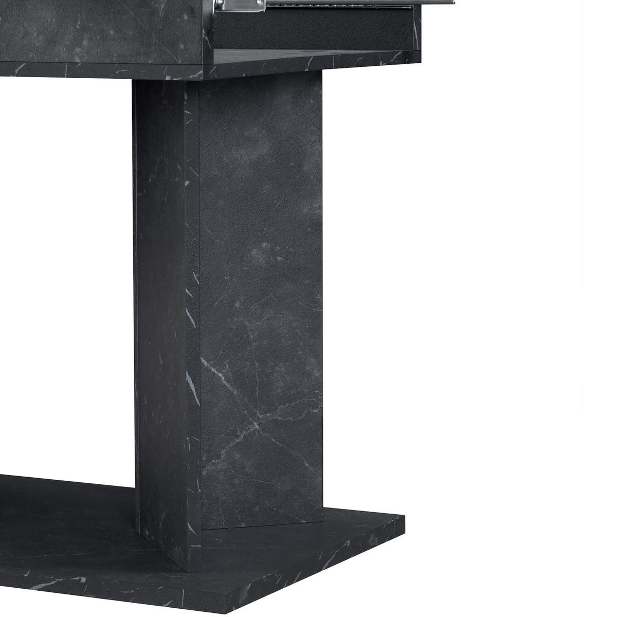 ESSTISCH VIVIAN 120-160/80/76 cm - Anthrazit/Sonoma Eiche, Holzwerkstoff (80/120/76cm) - B&D Home