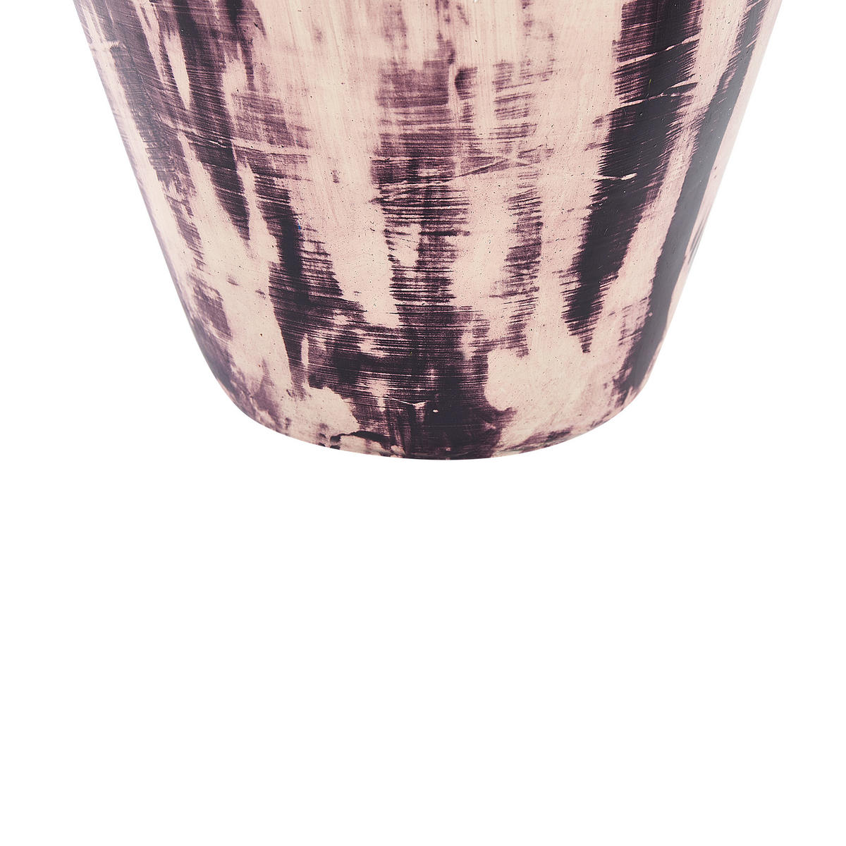 DEKOVASE Terrakotta violett Amathus - Violett, Stein (34cm) - Beliani