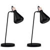 TISCHLAMPE CORTODI 2-er Set, Schwarz - Schwarz, Holz/Metall (18/18/53cm) - KONSIMO®