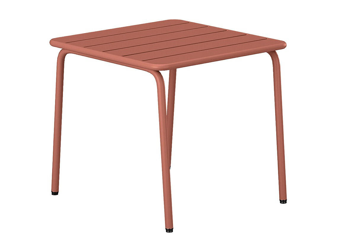 GARTEN-BEISTELLTISCH quadratisch - Metall - Terracotta - MIRMANDE von MYLIA - Braun, Metall (45/45/41.5cm) - Vente-Unique