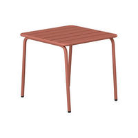 GARTEN-BEISTELLTISCH quadratisch - Metall - Terracotta - MIRMANDE von MYLIA - Braun, Metall (45/45/41.5cm) - Vente-Unique