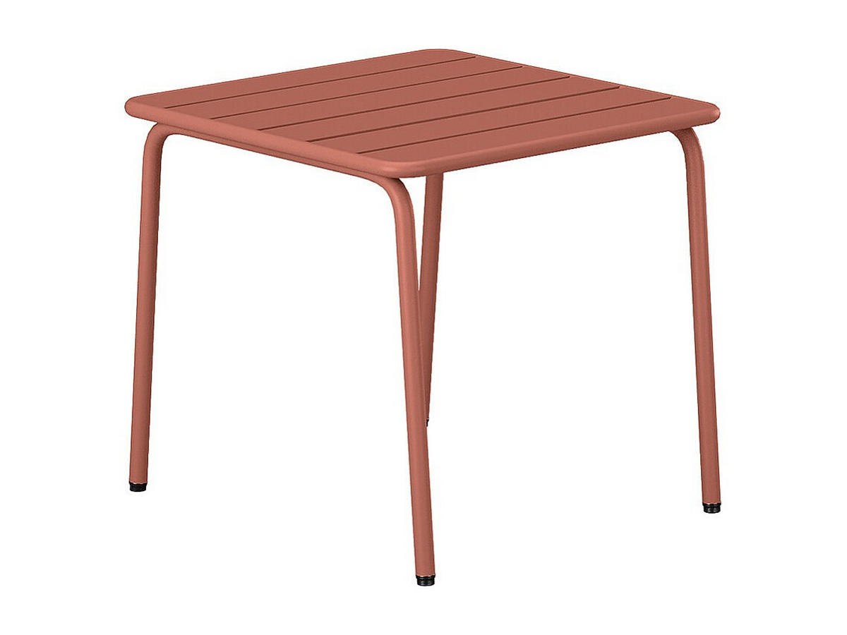 GARTEN-BEISTELLTISCH quadratisch - Metall - Terracotta - MIRMANDE von MYLIA - Braun, Metall (45/45/41.5cm) - Vente-Unique