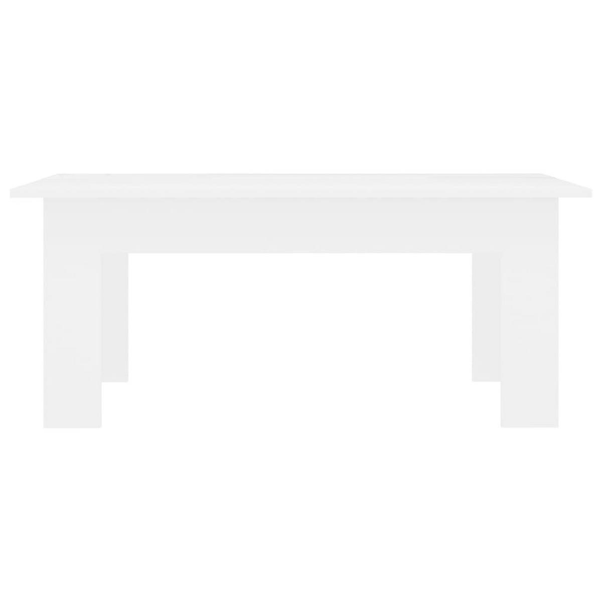 COUCHTISCH Weiß 100x60x42 cm Holzwerkstoff - Weiß, Holzwerkstoff (60/100/42cm) - furnicato